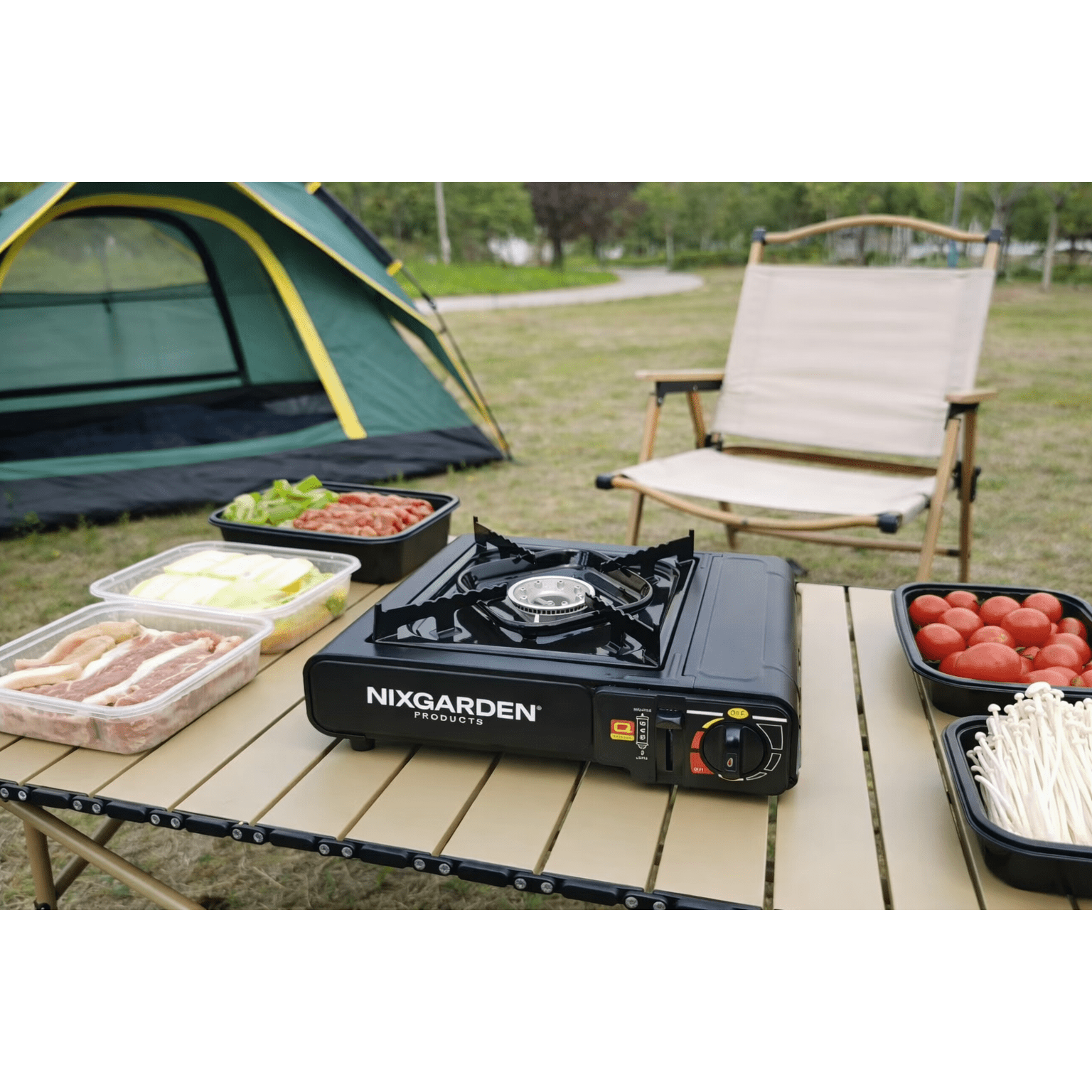 Nix Garden - Hornillo de gas portátil para camping - BricoandPool