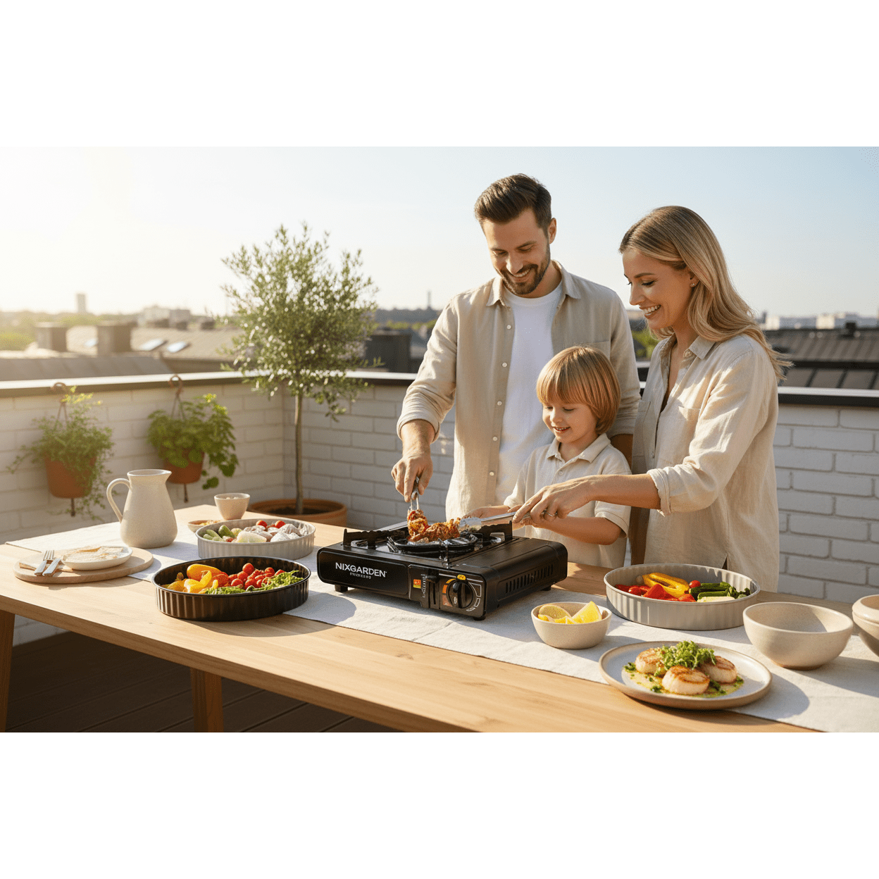 Nix Garden - Hornillo de gas portátil para camping - BricoandPool