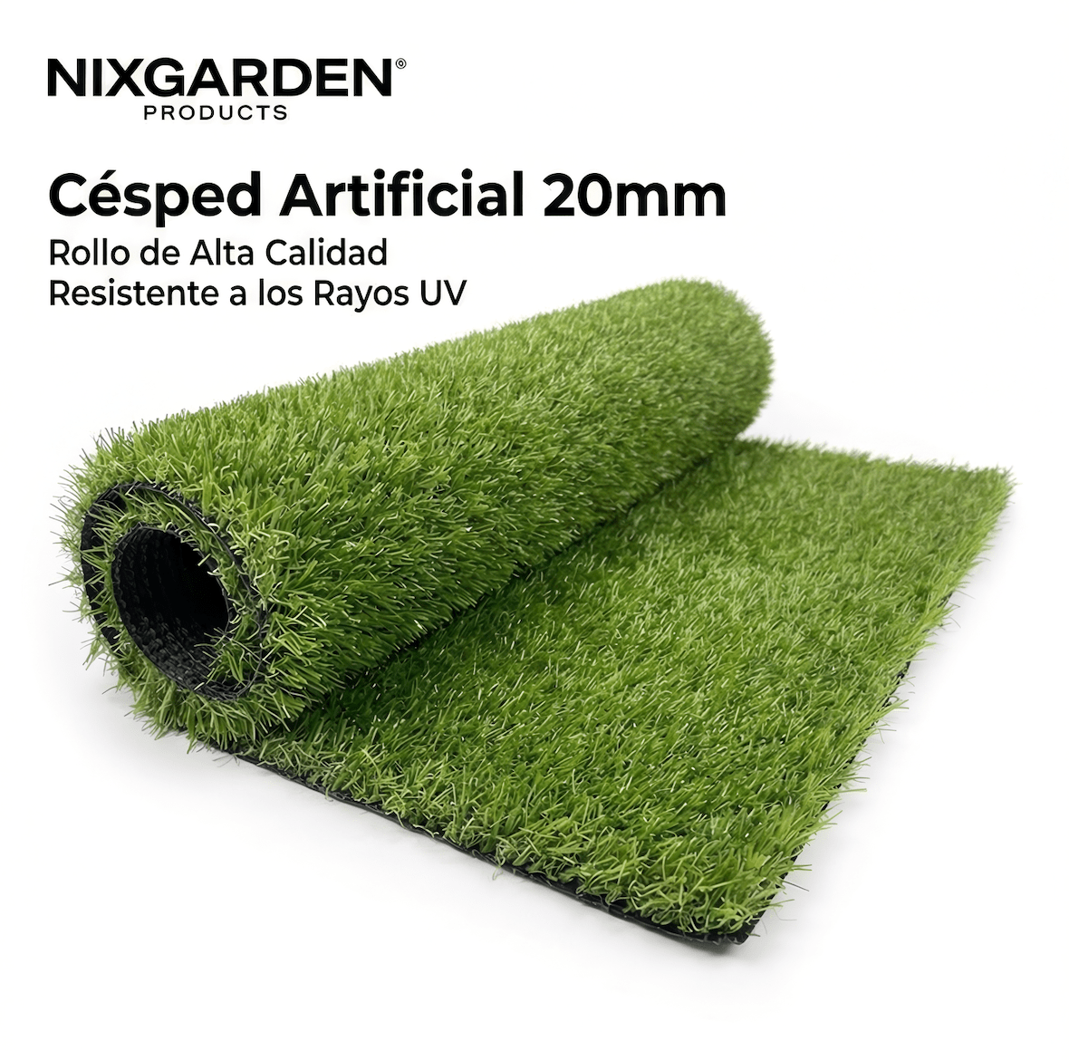 Nix Garden - Rollo Césped Artificial 20 mm tamaño 1x5 m - BricoandPool