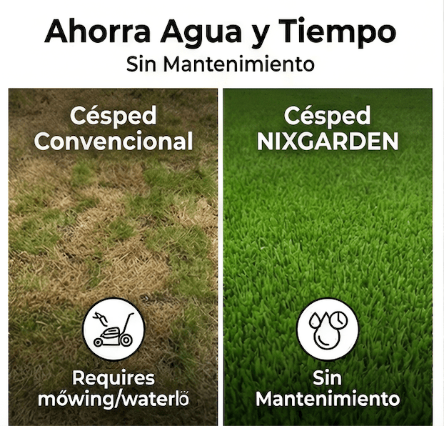 Nix Garden - Rollo Césped Artificial 20 mm tamaño 1x5 m - BricoandPool