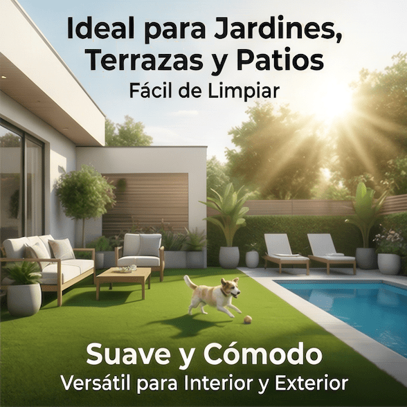 Nix Garden - Rollo Césped Artificial 20 mm tamaño 1x5 m - BricoandPool