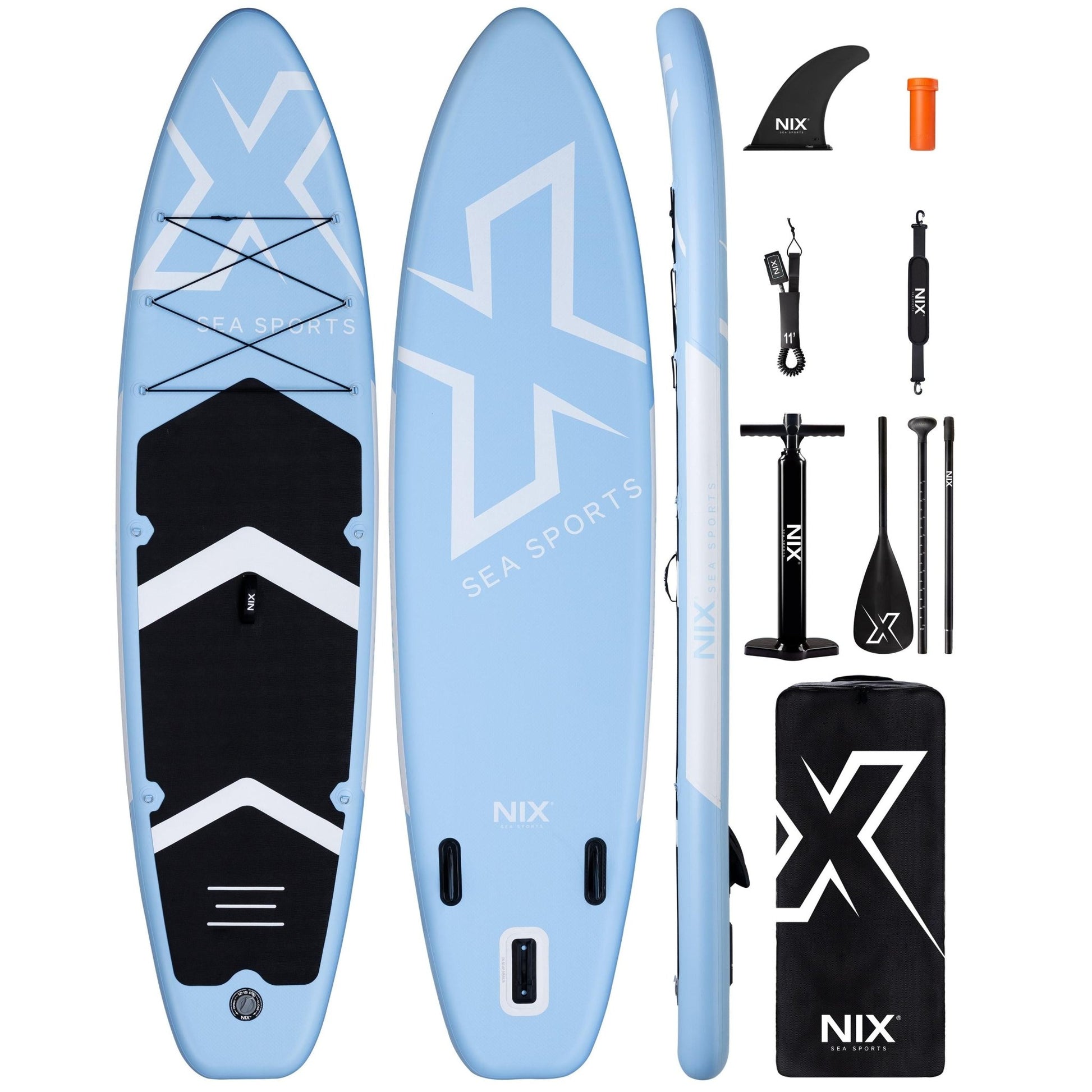 Nix Sports – Tabla de paddle surf hinchable 11" azul - BricoandPool