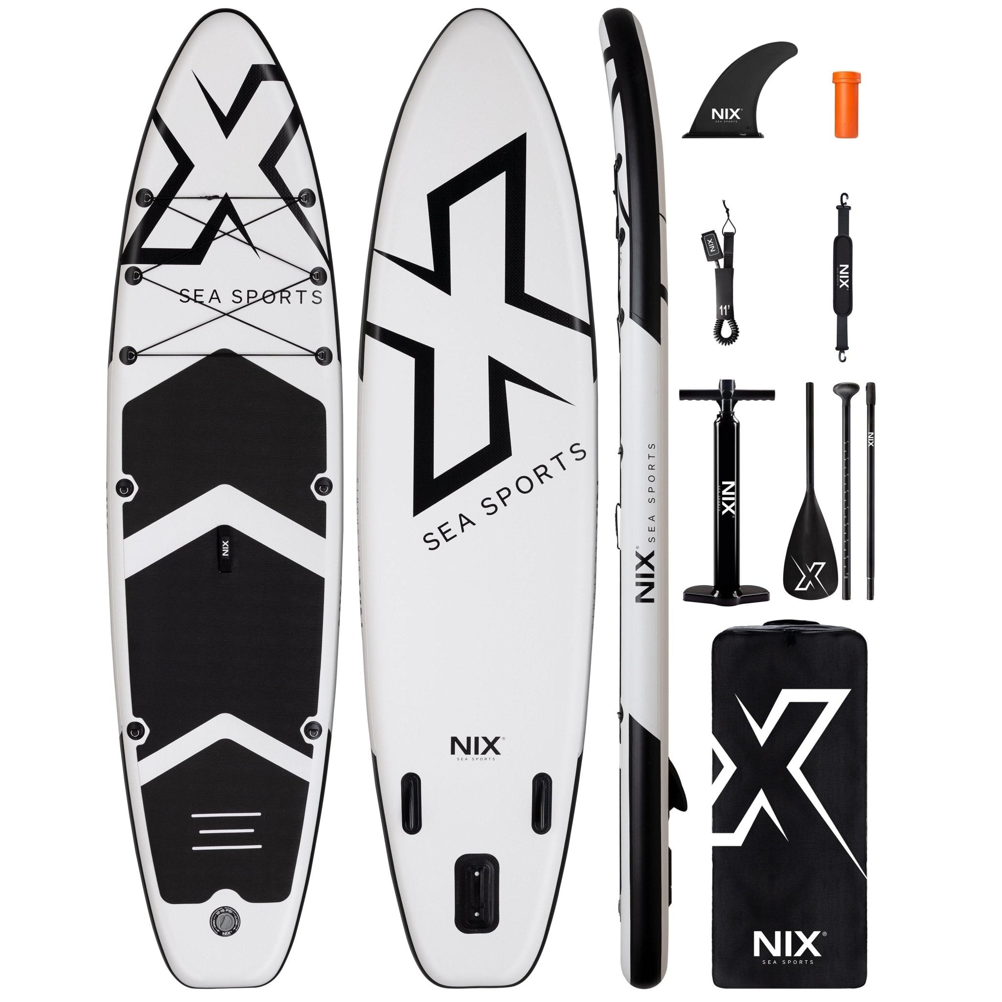 Nix Sports – Tabla de paddle surf hinchable 11" blanca - BricoandPool