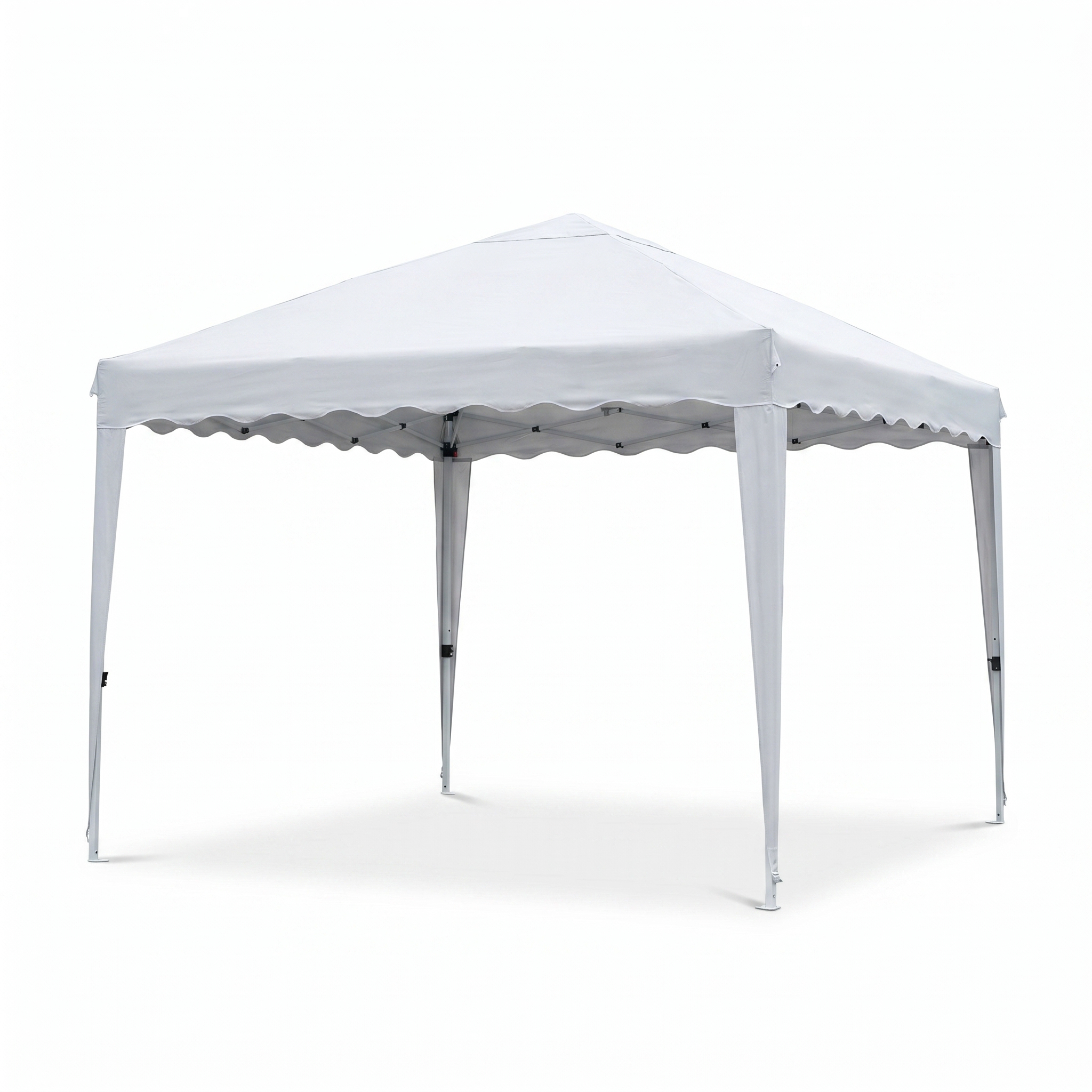 Tenda pieghevole 3x3 m impermeabile con struttura rinforzata, borsa per il trasporto e montaggio rapido colore bianco