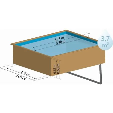 Piscina Gre Sunbay Lemon 375x200x68 - BricoandPool