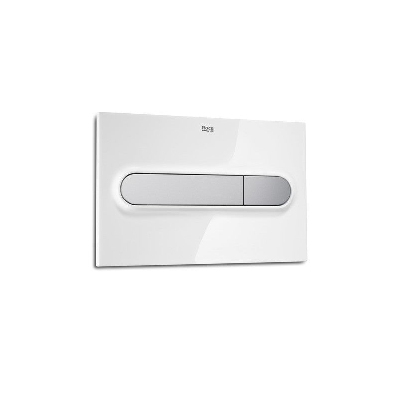 Roca - PL1 DUAL (ONE) - Betätigungsplatte mit Doppelspülung, Farbe Weiß und Grau