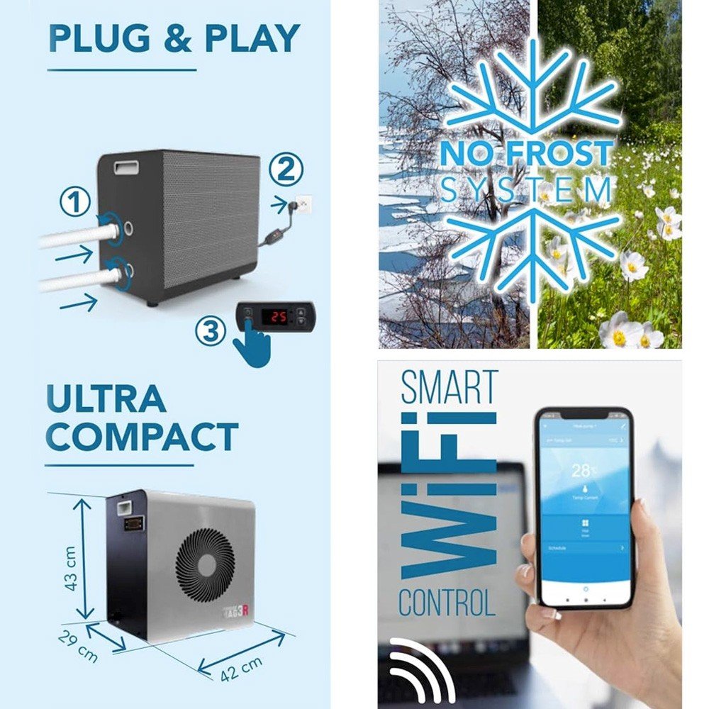 Poolex - Bomba de calor de piscina Mag R - BricoandPool