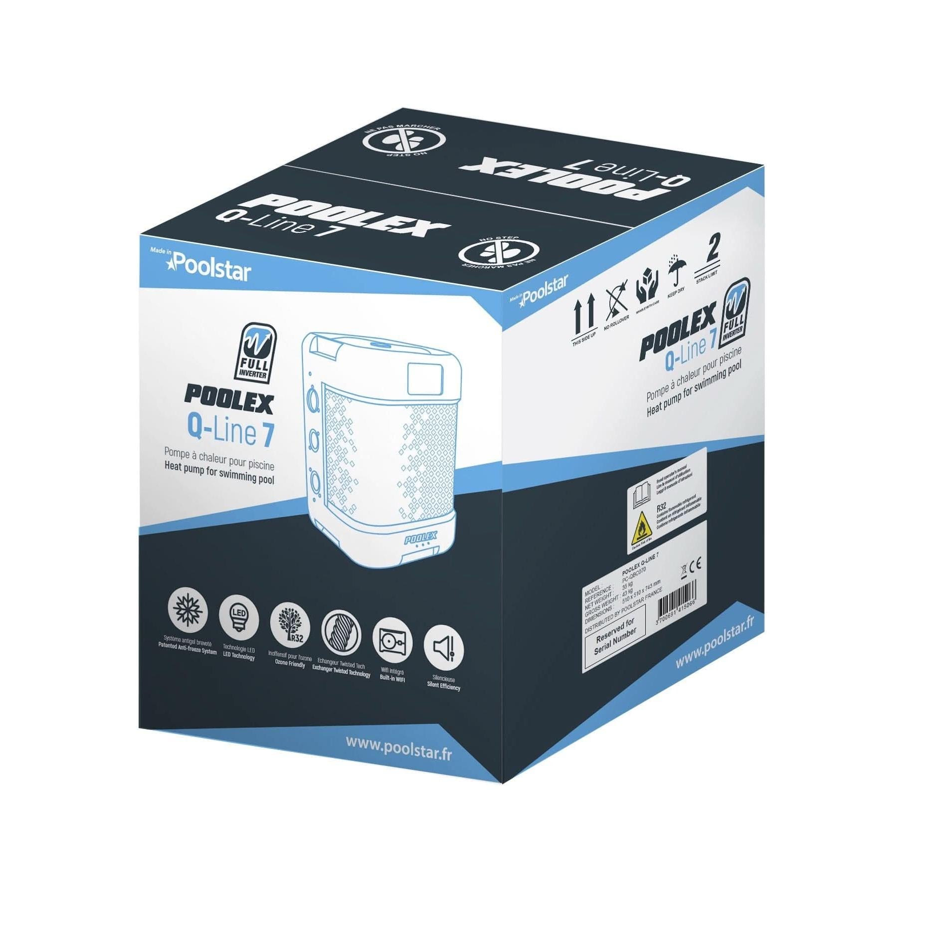 Poolex - Bomba de calor de piscina Q - Line Wifi - BricoandPool