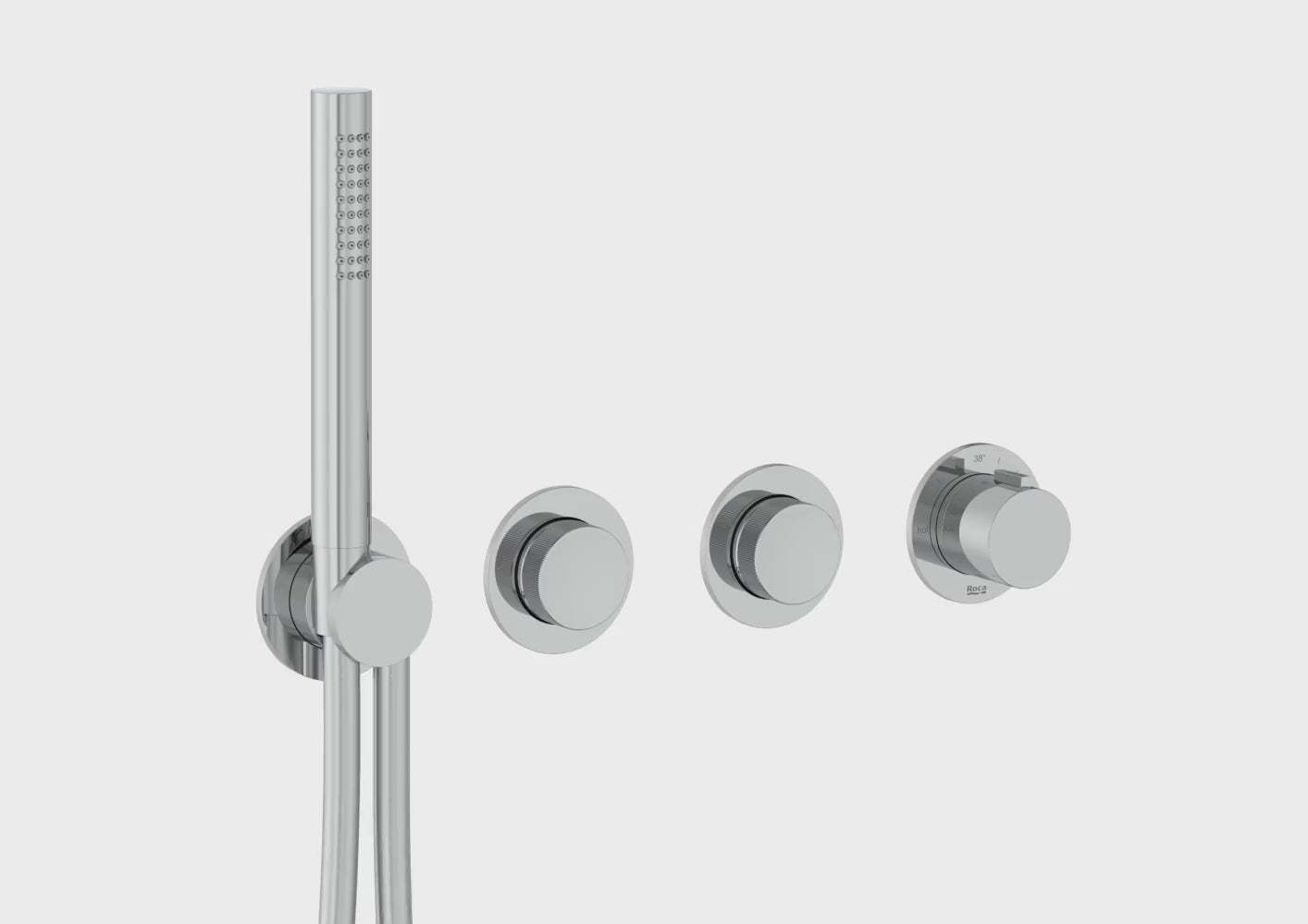 Video laden: Roca - Ona Einbau-Armatur für Bad-Dusche 2 Wege Edelstahl A5A0B9ESM0