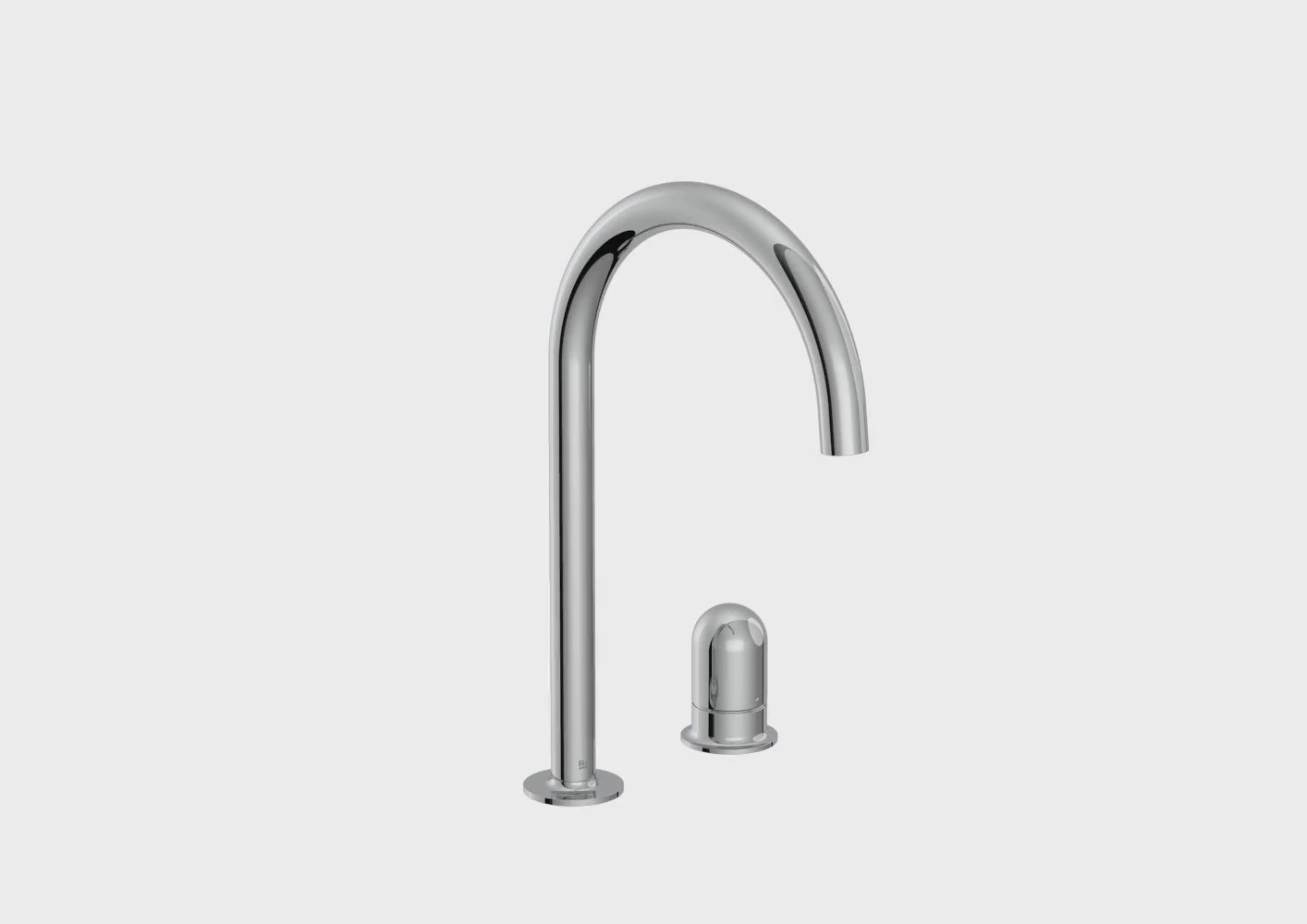 Load video: Roca - Mixer monomando for sink with spine handle dome chrome, nu a5a3w3fc00