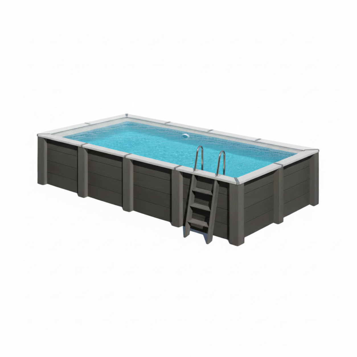 Piscina elevada de compósito Gre retangular KPCOR60T (595 × 315 × 126 cm)