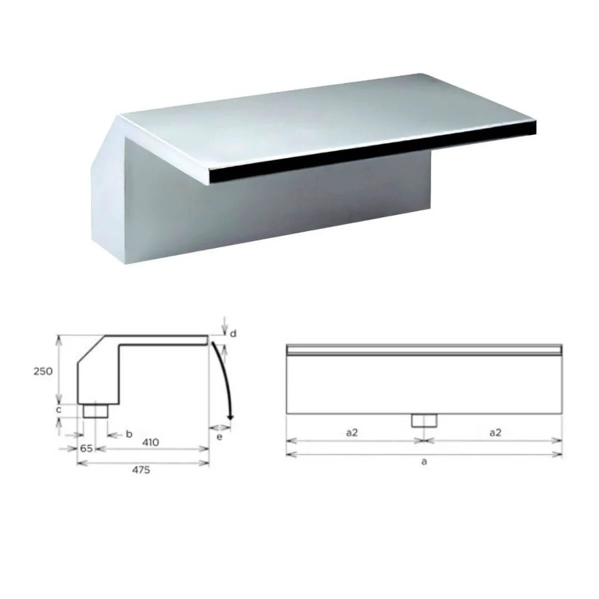 Productos Qp - Cascada Maui acero inoxidable - BricoandPool