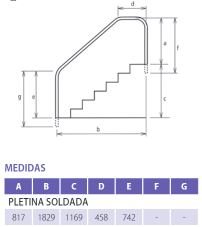 Productos Qp - Salida 3 curvas acero inoxidable - BricoandPool