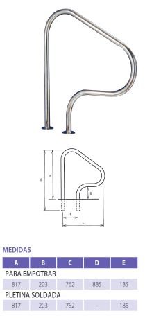 Productos Qp - Salida piscina 4 curvas acero inoxidable - BricoandPool