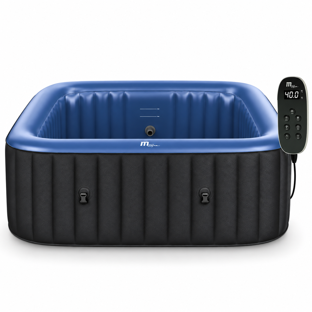 Idromassaggio gonfiabile quadrato 4 posti Tekapo + set mobili in rattan, MSpa