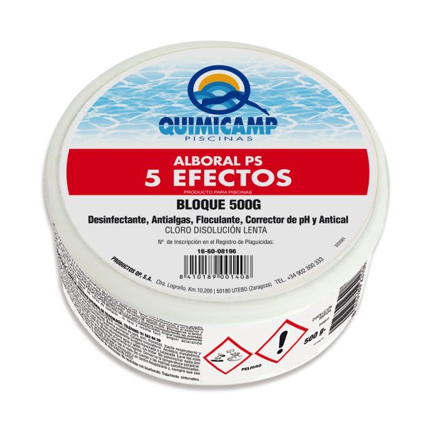 Quimicamp Quimiclor PS 5 efectos tabletas 500 Gr - BricoandPool