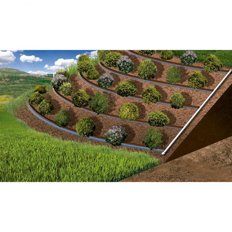 Rain Bird - Tubería goteo XFCV con goteros antidrenantes (bobina 100 m) - BricoandPool