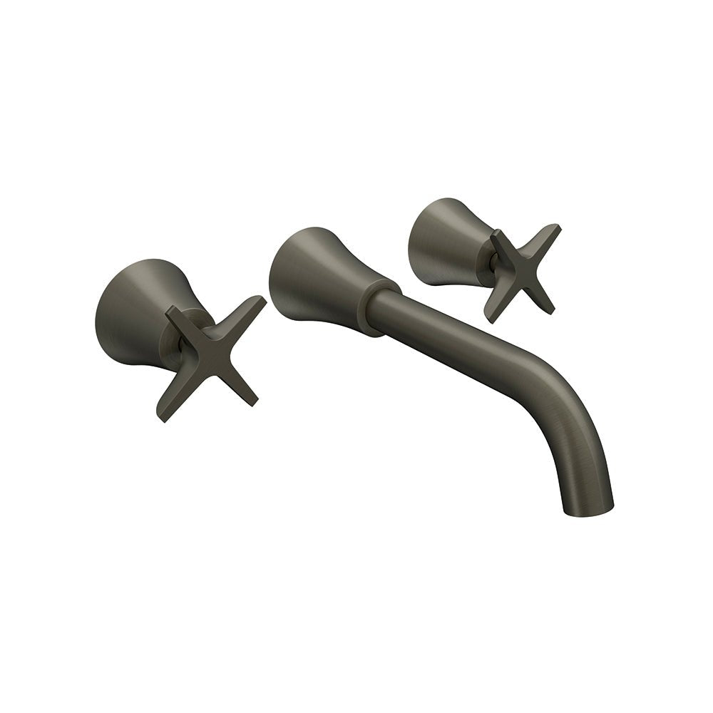 Ramon Soler - Adagio, bimando de lavabo empotrado mural, grafito - BricoandPool