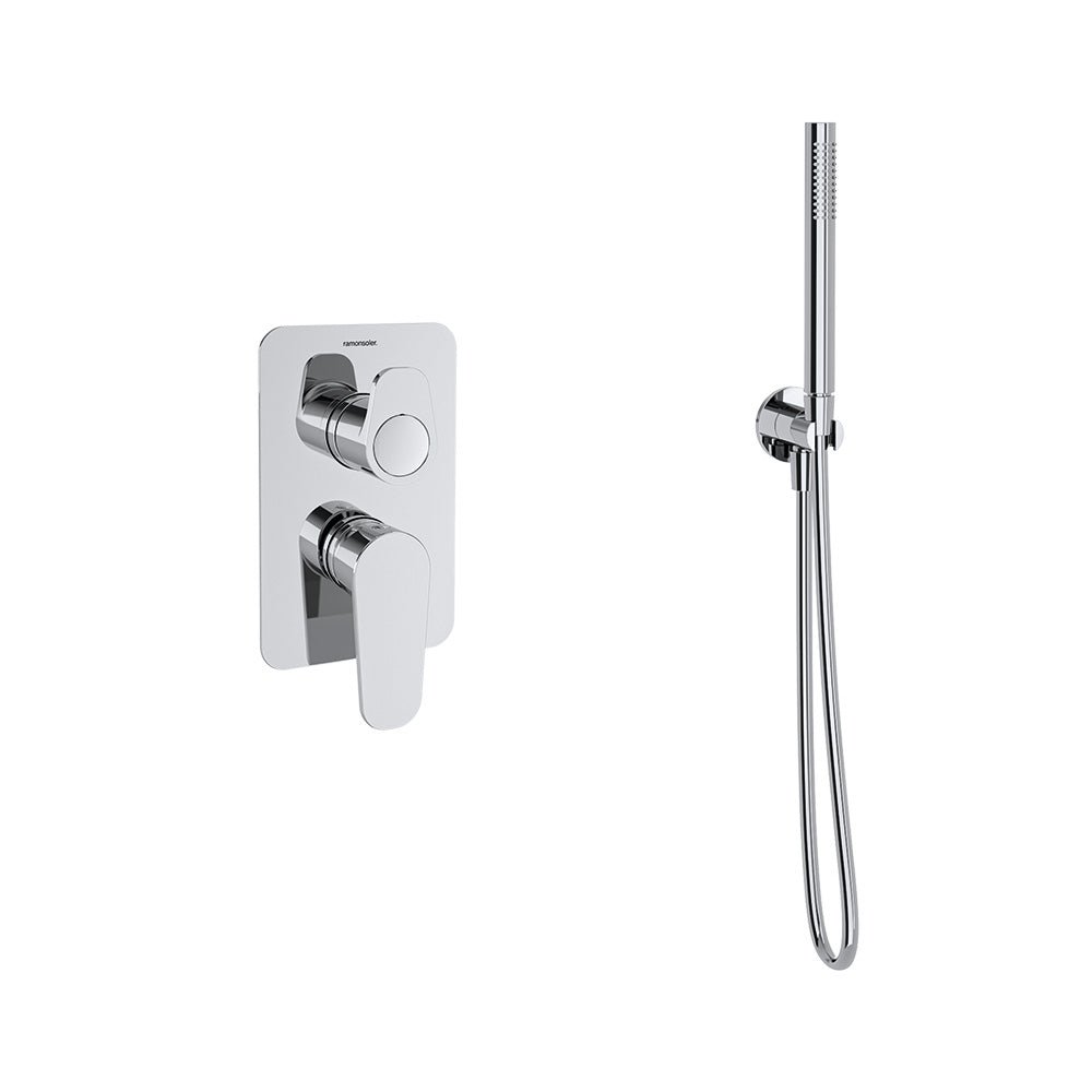 Ramon Soler - Alexia, conjunto monomando empotrado para baño, cromo - BricoandPool