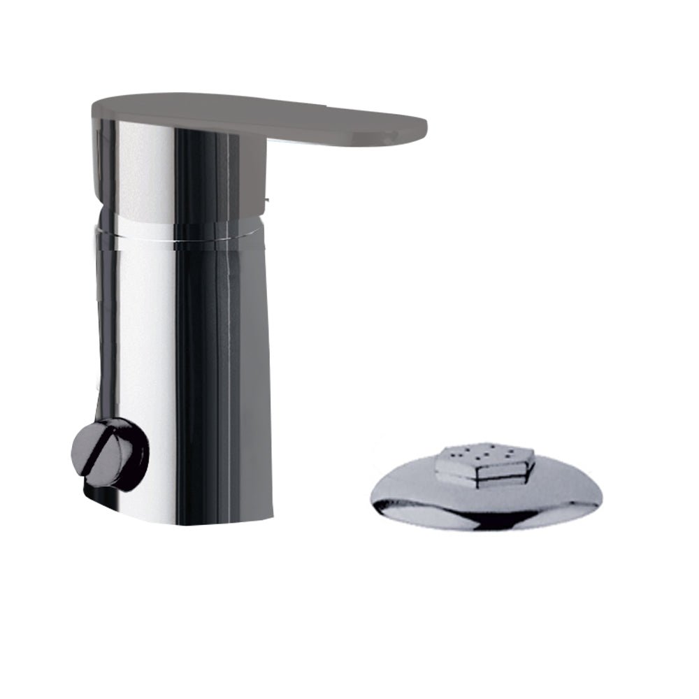 Ramon Soler - Alexia, monomando de bidé con duchita, níquel cepillado - BricoandPool