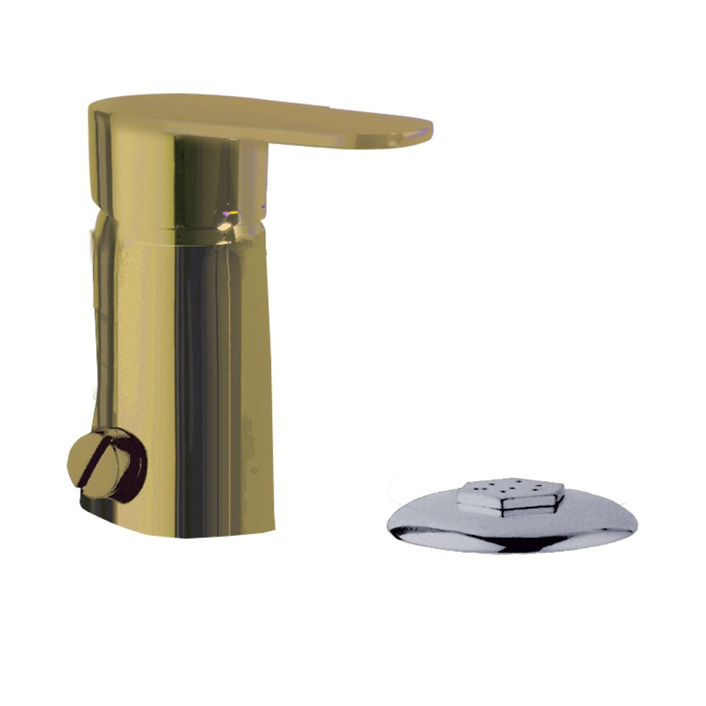 Ramon Soler - Alexia, monomando de bidé con duchita, oro cepillado - BricoandPool