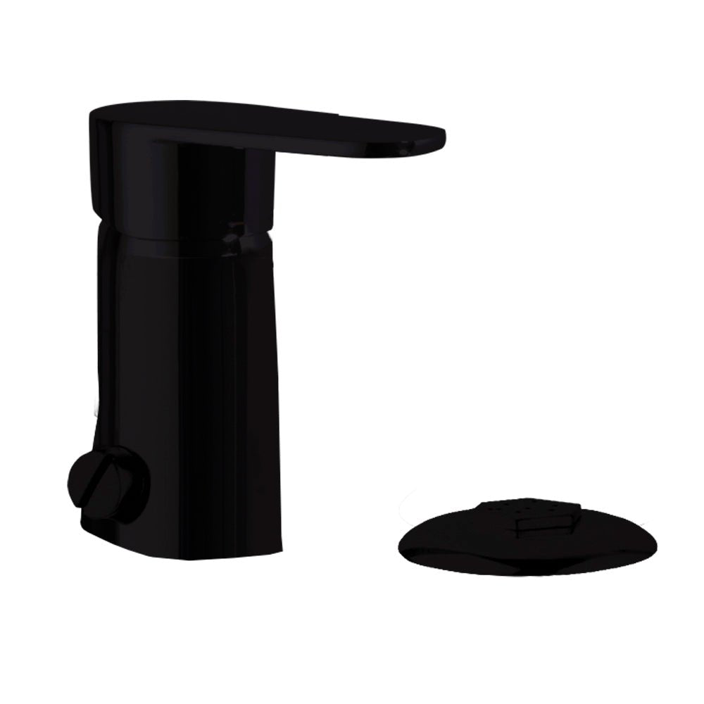 Ramon Soler - Alexia, monomando para bidé de repisa con ducha, negro mate - BricoandPool