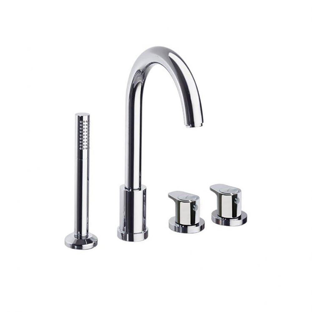 Ramon Soler - Alexia, termostático de baño - ducha de repisa con equipo de ducha metálico, cromo - BricoandPool