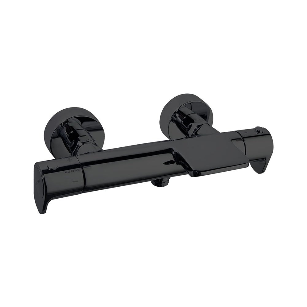 Ramon Soler - Alexia, termostático de baño - ducha salida cascada, negro mate - BricoandPool