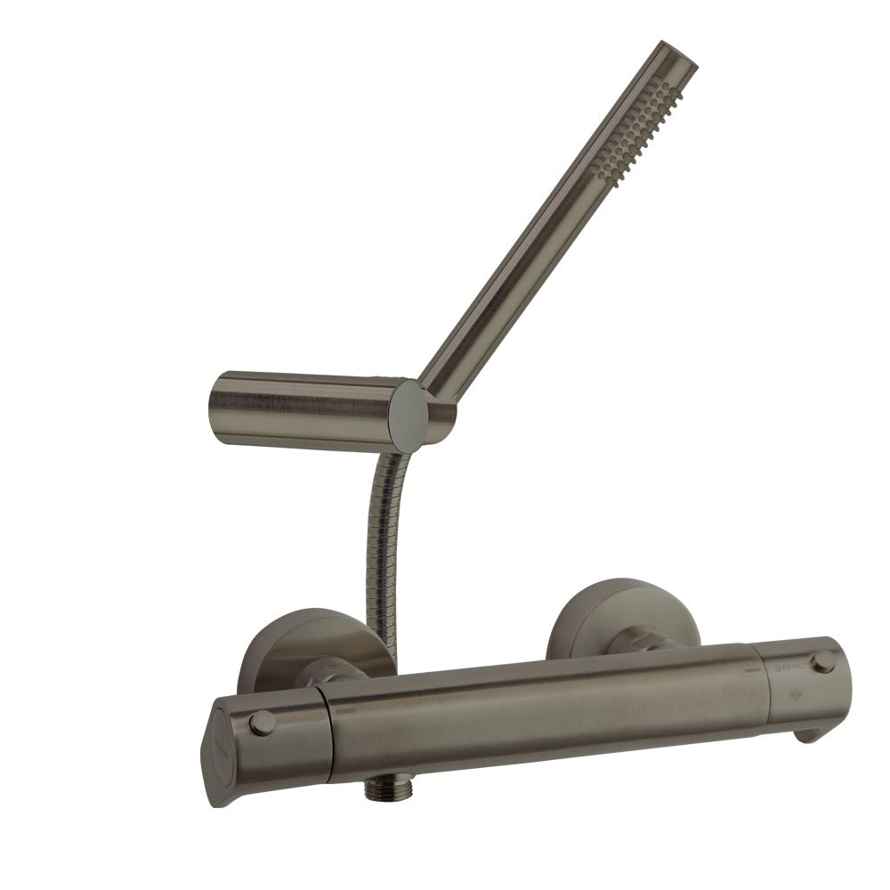 Ramon Soler - Alexia, termostático de ducha, con equipo de ducha, grafito - BricoandPool