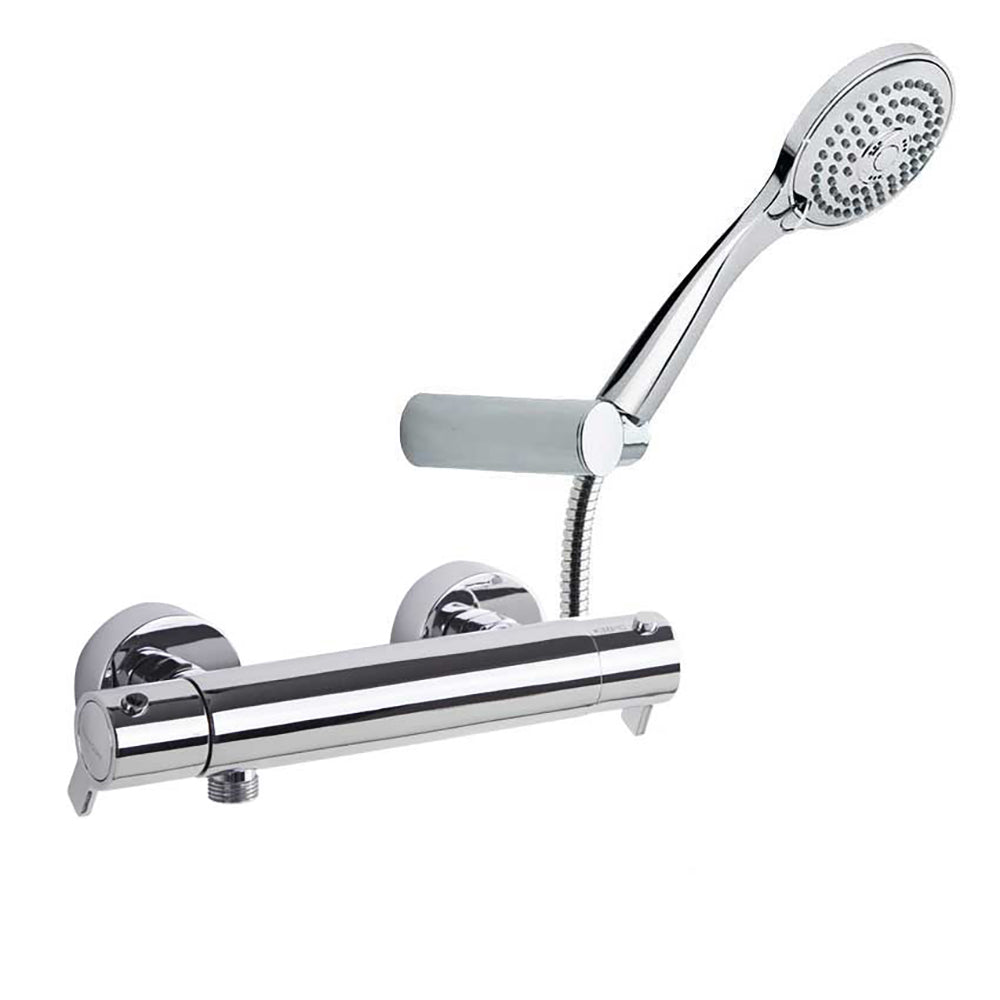 Ramon Soler - Blautherm, termostático de ducha con equipo de ducha T3, cromo - BricoandPool