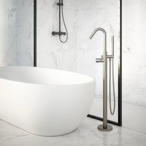 Ramon Soler - Columna monomando de bañera Tzar níquel cepillado - BricoandPool