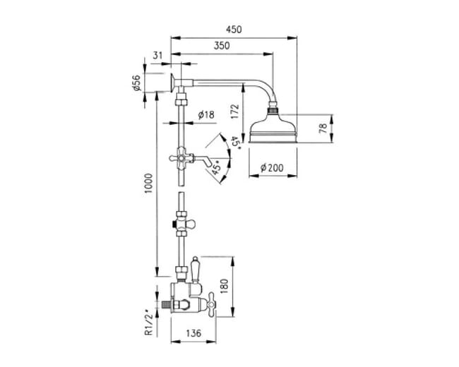 Ramon Soler - Columna termostática de ducha Gaudí cromo - BricoandPool