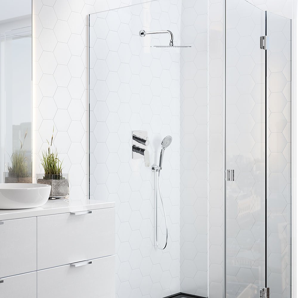 Ramon Soler - Conjunto de ducha empotrado monomando 2 vías New Fly cromo - BricoandPool