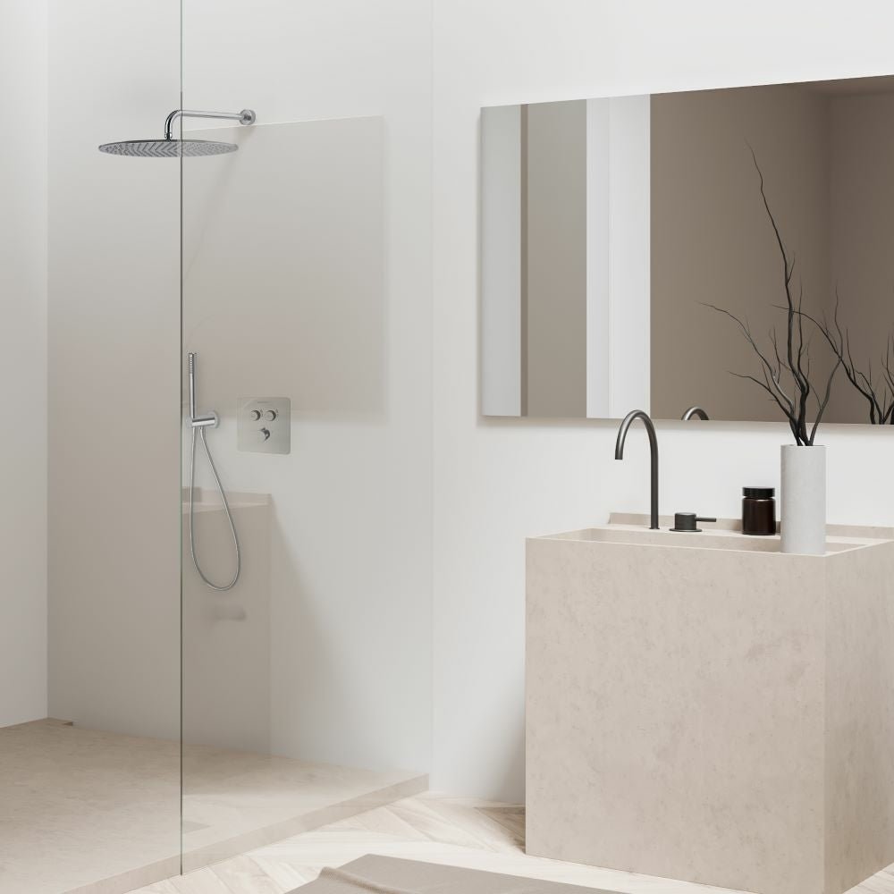 Ramon Soler - Conjunto de ducha empotrado termostático 2 vías RS Smart cromo - BricoandPool