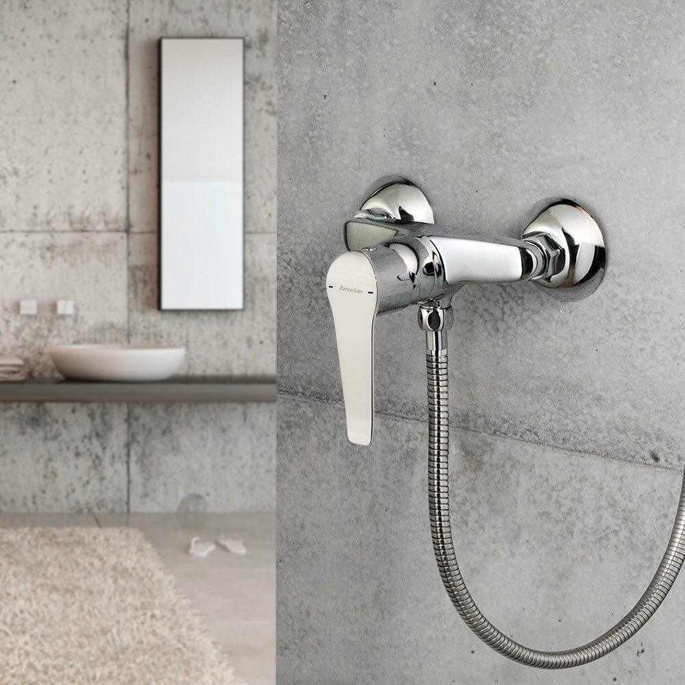 Ramon Soler - Conjunto monomando de ducha Ypsilon Plus con equipo de ducha cromo - BricoandPool