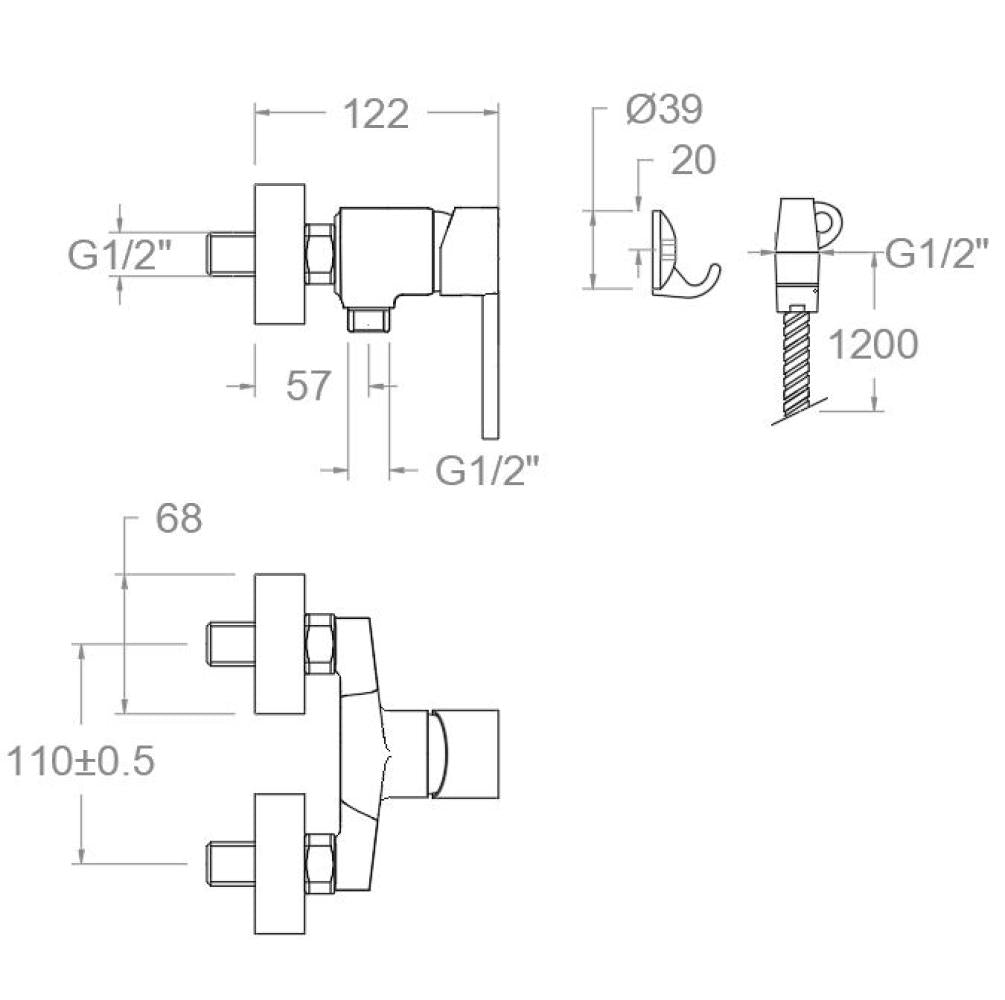Ramon Soler - Conjunto para WC con duchita metálica Kuatro cromo - BricoandPool