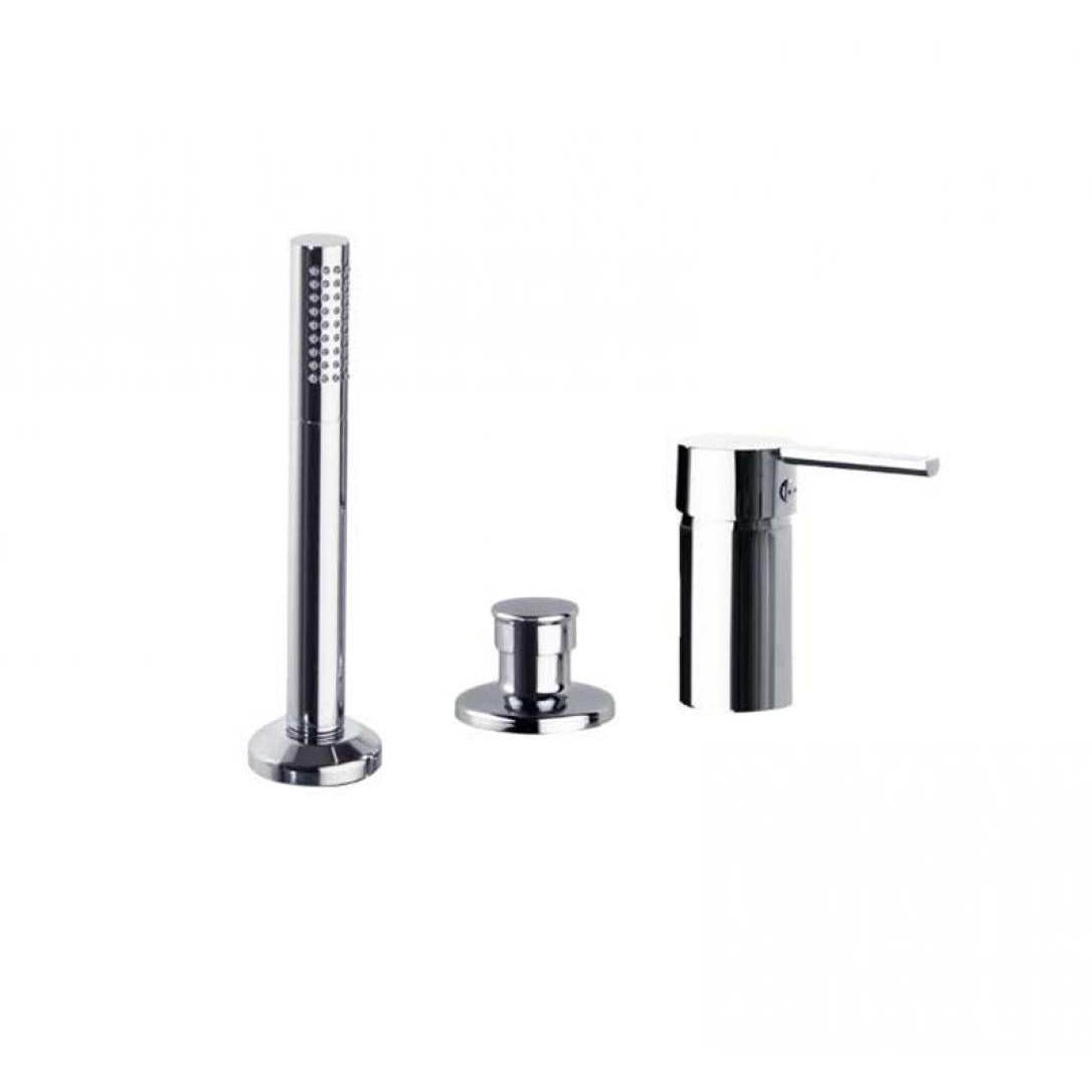 Ramon Soler - Drako, monomando de repisa de baño - ducha con equipo de ducha sin caño, cromo - BricoandPool