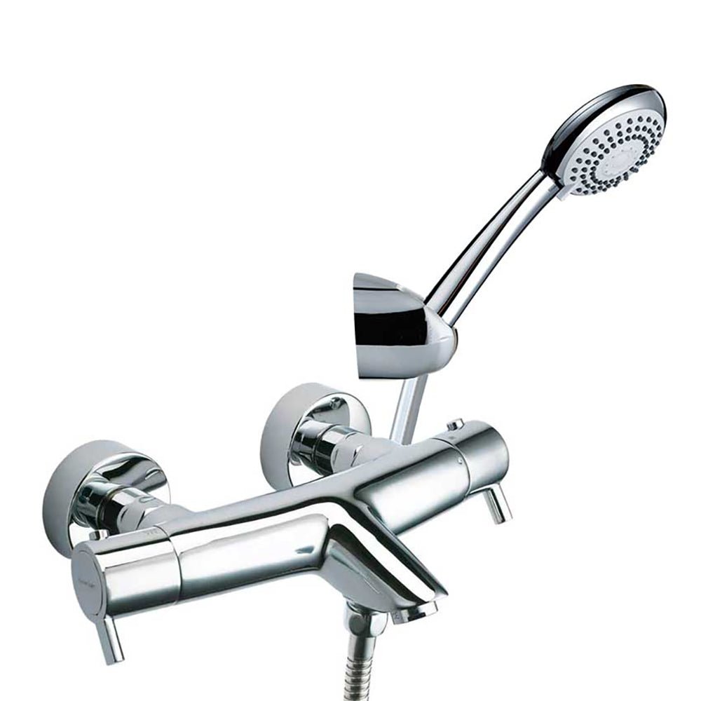 Ramon Soler - Drako, termostático de baño - ducha con equipo de ducha, cromo - BricoandPool