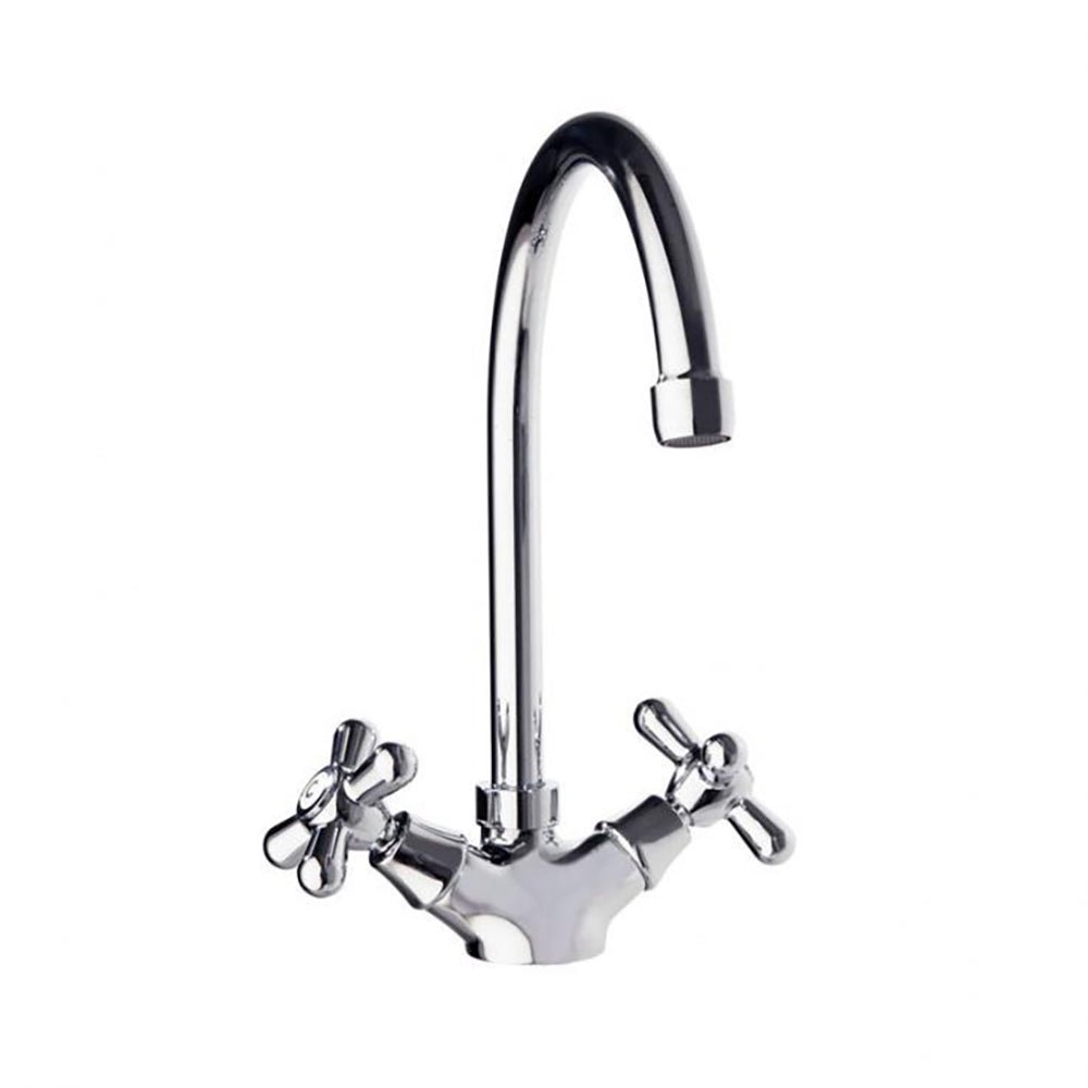 Ramon Soler - Gaudí, bimando de lavabo con caño giratorio altura L, cromo - BricoandPool