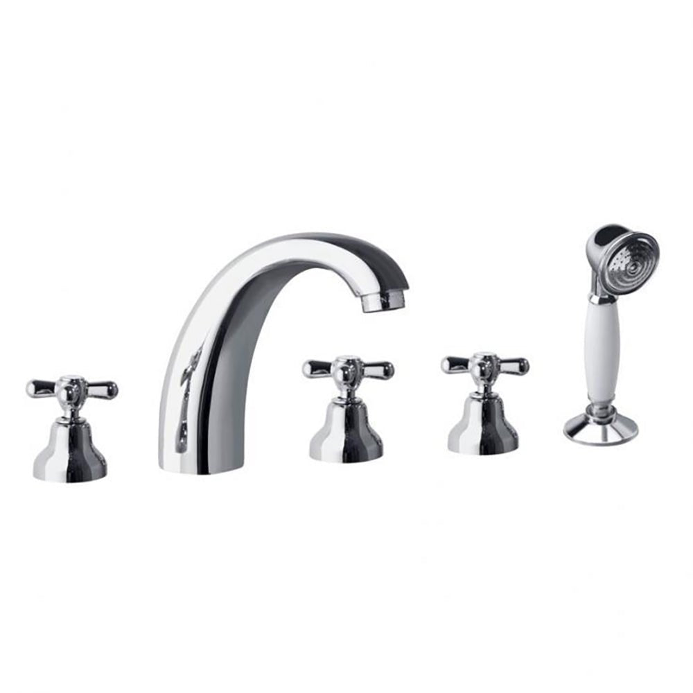 Ramon Soler - Gaudí, bimando de repisa de baño - ducha con equipo de ducha, cromo - BricoandPool