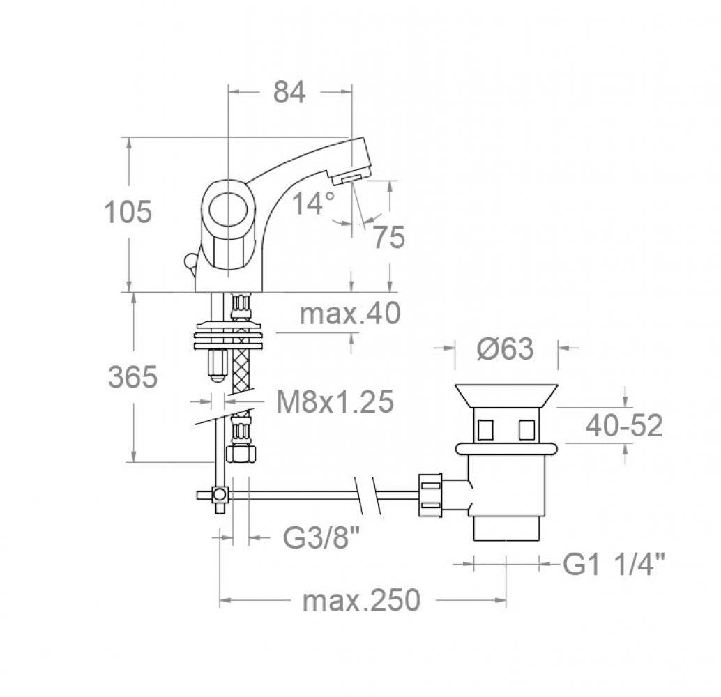 Ramon Soler - Grifo bimando de lavabo Eco cromo - BricoandPool