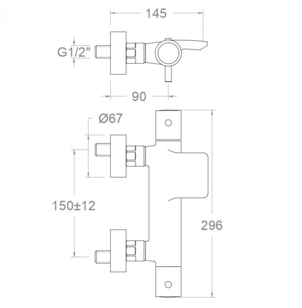 Ramon Soler - Grifo de bañera termostático Odisea cobre cepillado - BricoandPool