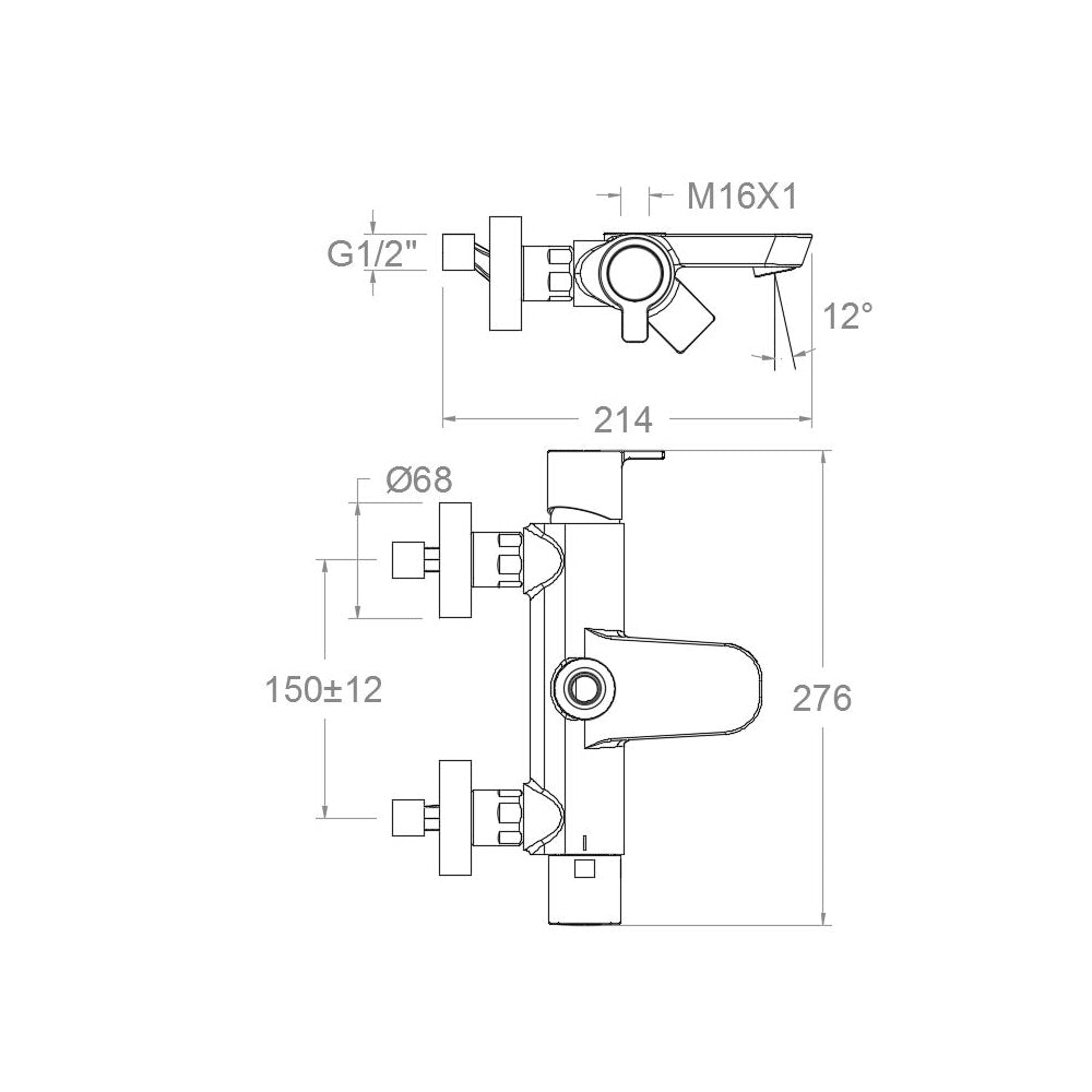 Ramon Soler - Grifo de baño - ducha monomando Blautherm cromo - BricoandPool