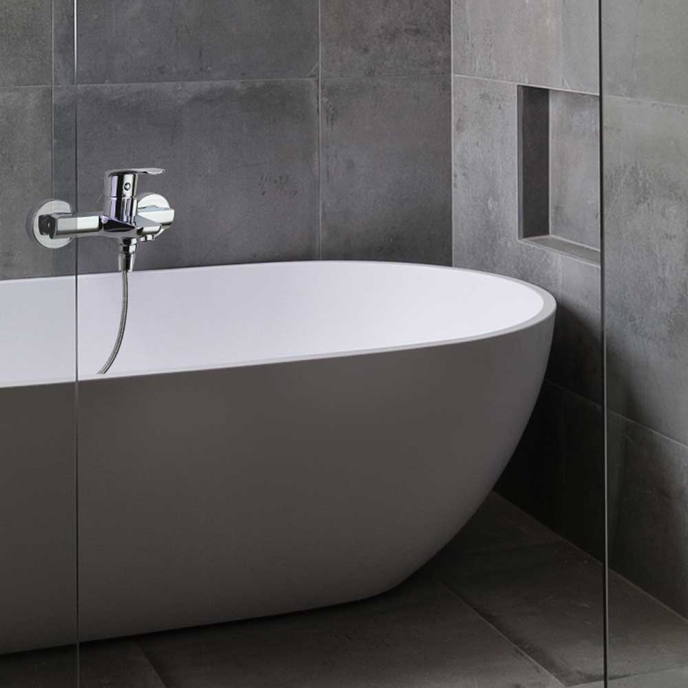 Ramon Soler - Grifo de baño - ducha monomando New Fly cromo - BricoandPool