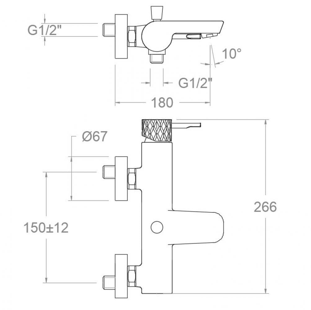 Ramon Soler - Grifo de baño - ducha monomando Odisea Joya cromo - BricoandPool