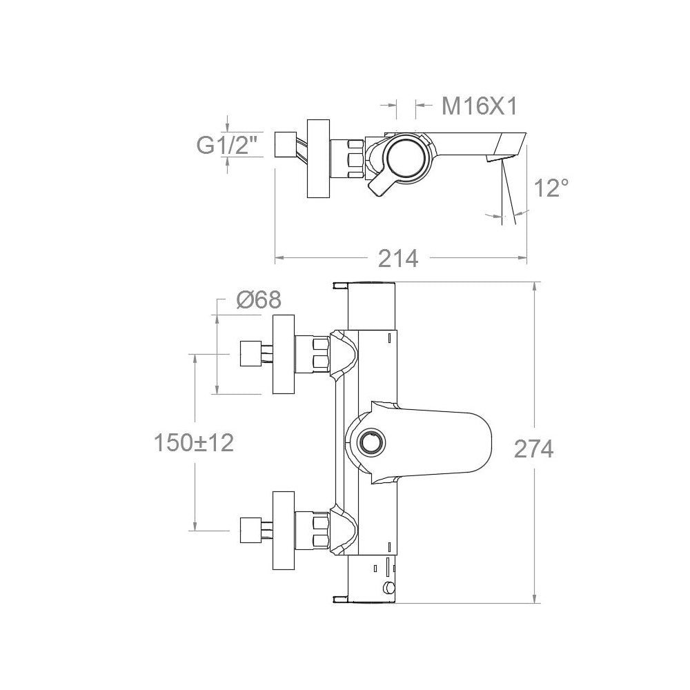 Ramon Soler - Grifo de baño - ducha termostático Blautherm cromo - BricoandPool