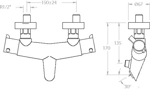 Ramon Soler - Grifo de baño - ducha termostático Drako cromo - BricoandPool