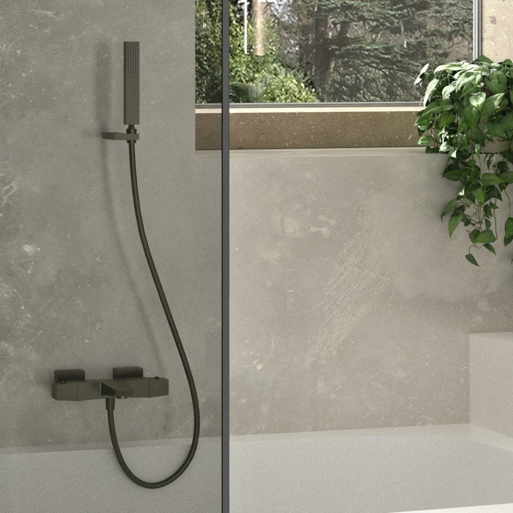 Ramon Soler - Grifo de baño - ducha termostático Prisma grafito - BricoandPool