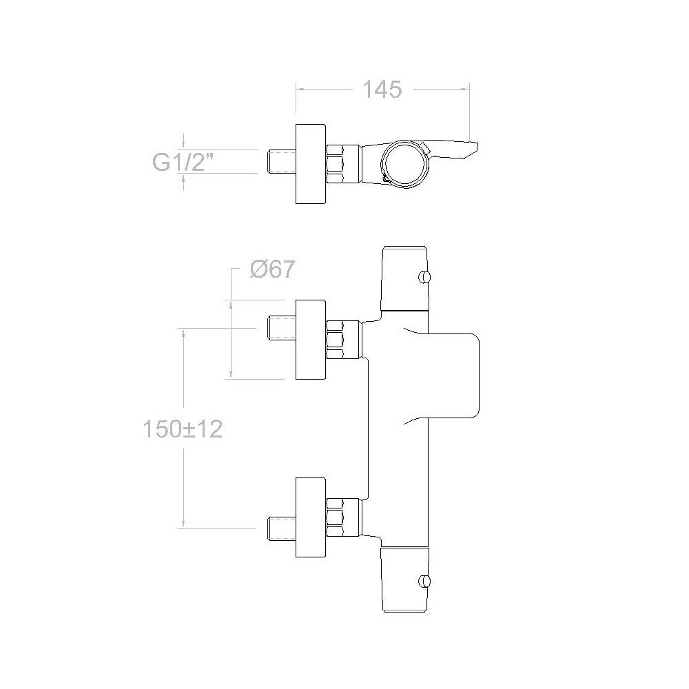 Ramon Soler - Grifo de baño - ducha termostático Tzar con salida cascada níquel cepillado - BricoandPool