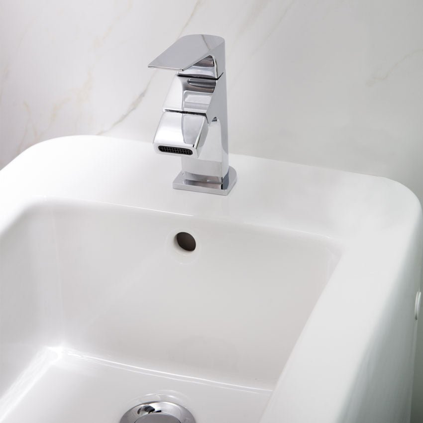 Ramon Soler - Grifo de bidé monomando Urban Chic con salida en cascada y caudal limitado cromo - BricoandPool